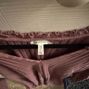 Maurices Mauve Ribbed Top XL